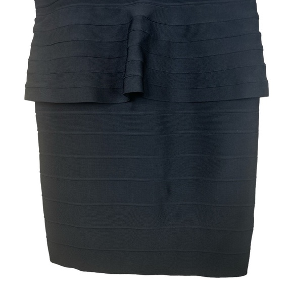 Hervé Léger Rebeca Peplum Bandage Dress Size Large - Picture 5 of 15